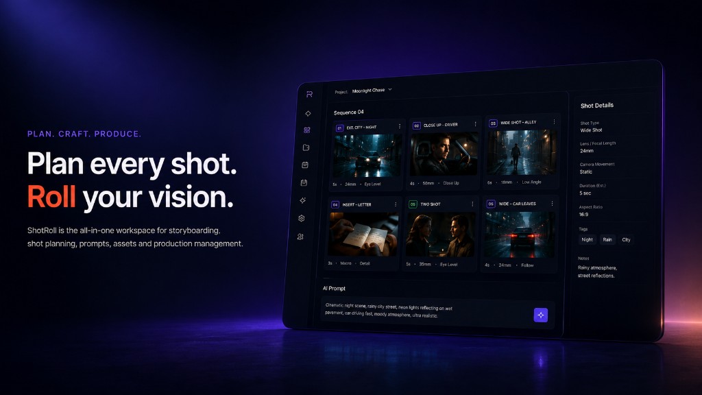 ShotRoll — storyboard and shot planning workspace